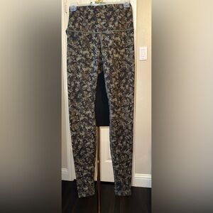 Lululemon Wunder Under Full-On Luon Pants Leggings Womens 6 Roll Down Green Camo